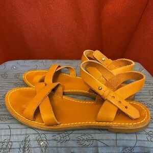 Madewell natural boardwalk criss cross sandals 6.5